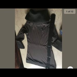 Alice + Olivia Sweater/ Dress Grey Sz M with Belt